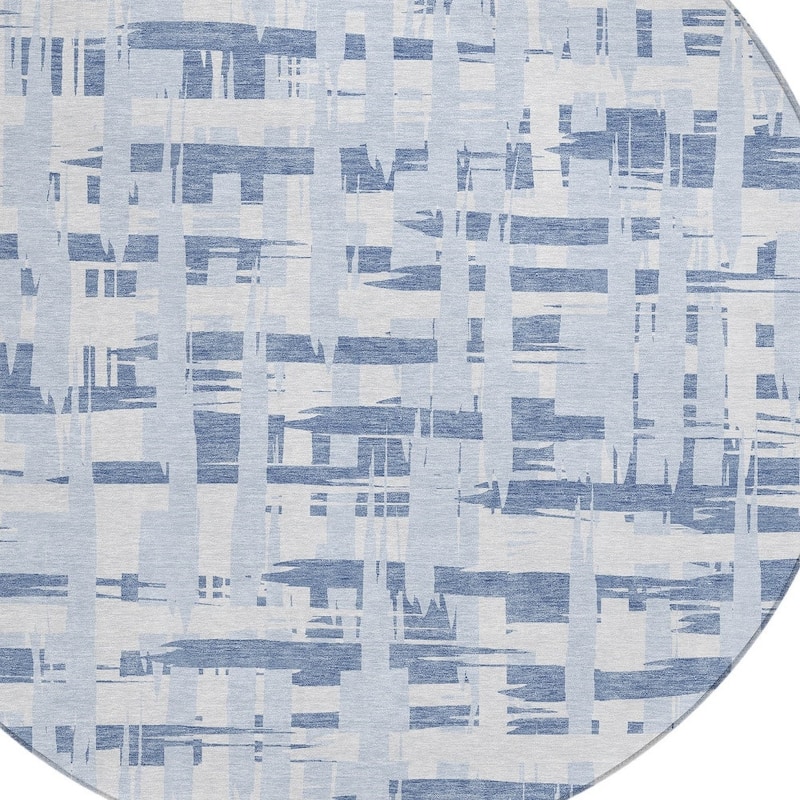 HomeRoots Striped Transitional Rectangle Outdoor Rug