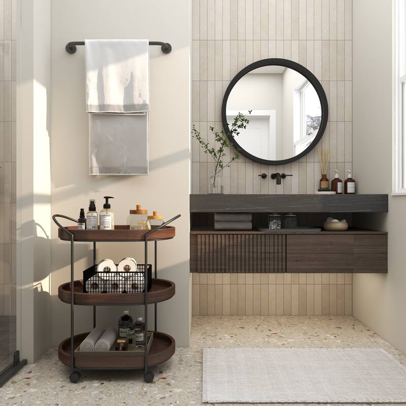 Black, White or Gold Wooden Room Wall Mirror with Thin Frame