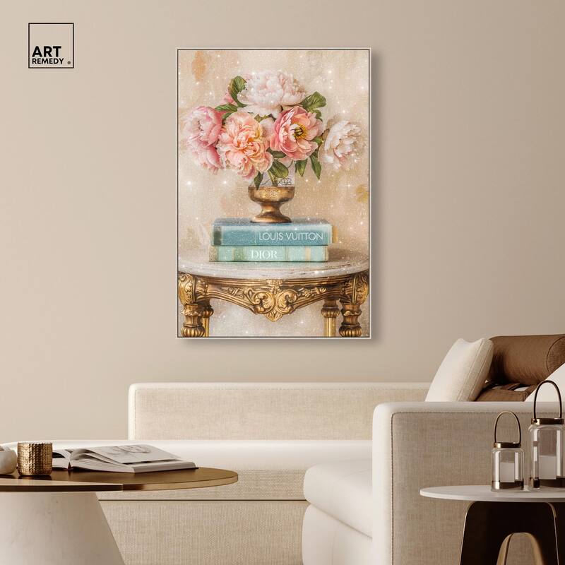 Antique Table Vase Canvas by Art Remedy