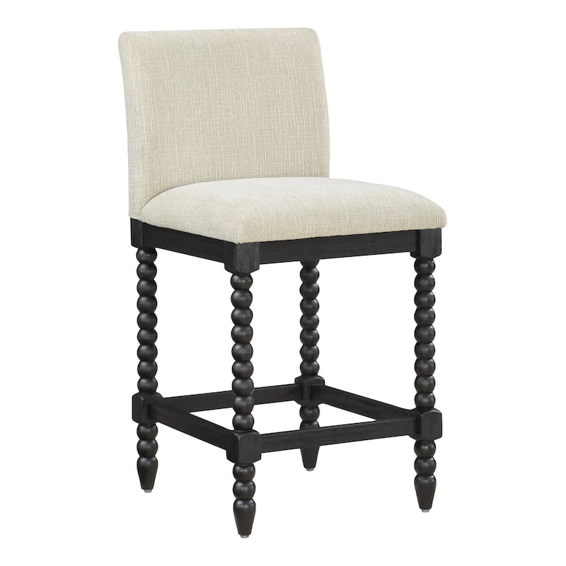 ELIZA 26" Spindle Counter Stool - Linen