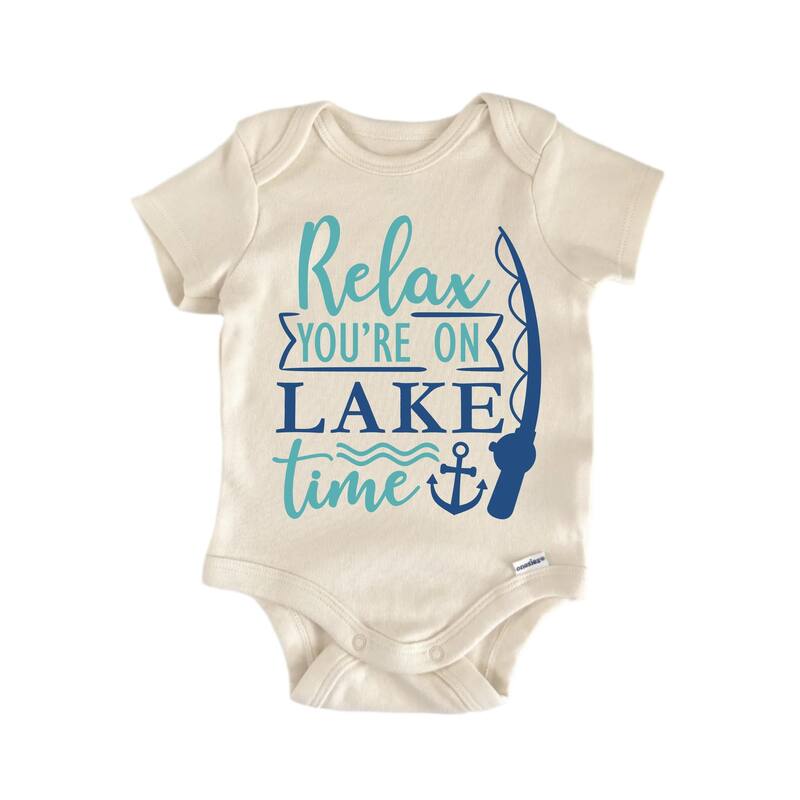 Relax Lake Time Lake House - Baby Boy Girl Clothes Infant Bodysuit Funny Cute - Natural - Newborn