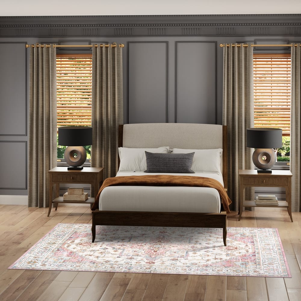 Everyday Chic by HGTV Soft Flannel Zero Pile Printed Non-Slip Machine Washable Indoor Area Rug