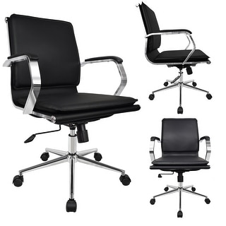 Modern Office Chair With Chrome Arms White - Boss Office Products