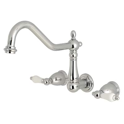 Kingston Brass Heritage 3-Hole Wall Mount Roman Tub Faucet