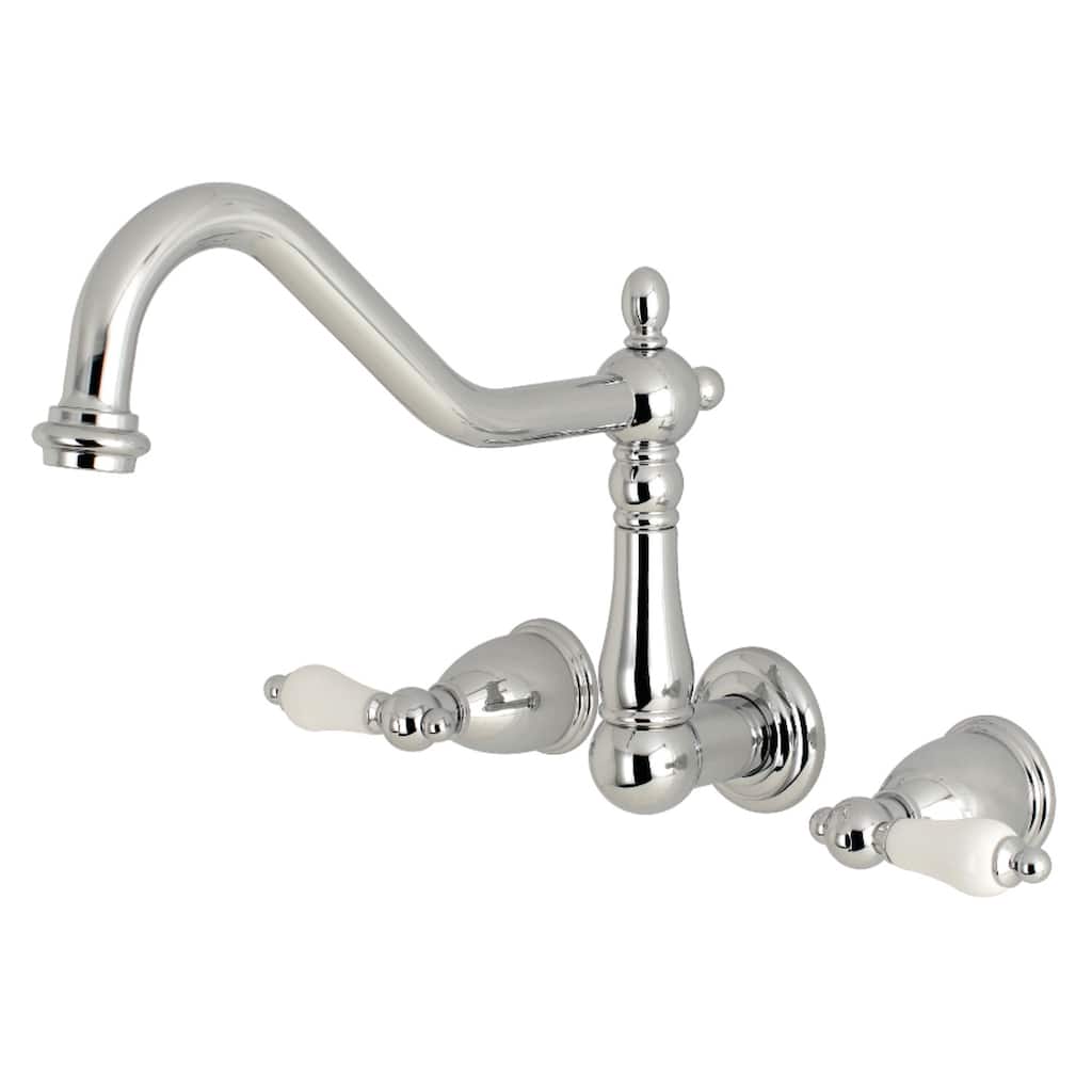 Heritage 3-Hole Wall Mount Roman Tub Faucet in Oil Rubbed Bronze