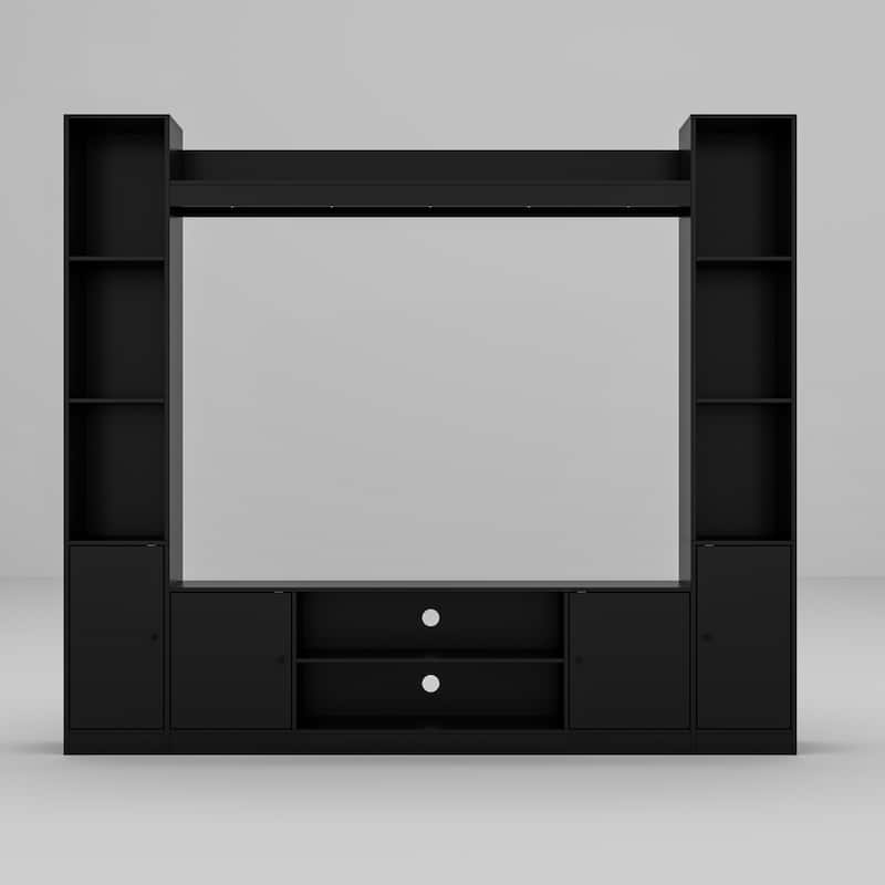 Media Console w/Fireplace Niche Contemporary Living Room Furniture