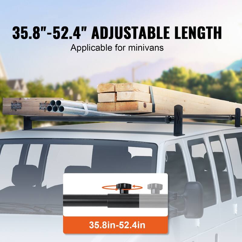 Van Roof Ladder Rack with Rain Gutter, Chevrolet Express, GMC Savana
