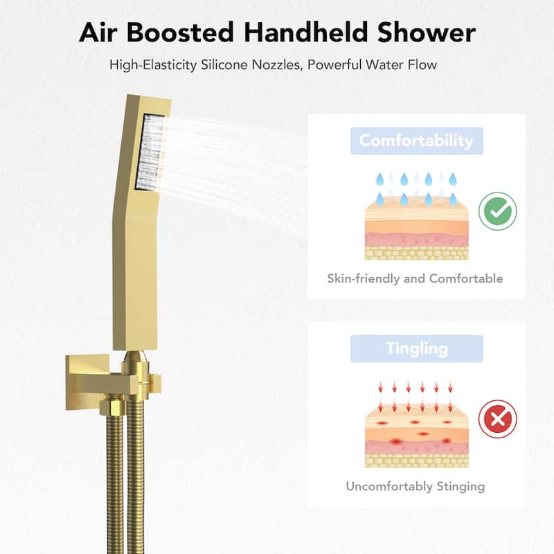 EVERSTEIN Dual Shower System 12" Rain Shower Head with High Pressure Handheld Sprays