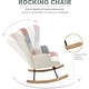 preview thumbnail 35 of 105, Accent Rocking Chair, Upholstered Nursery Glider Rocker for Baby and Kids, Comfy Armchair Lounger with Footrest