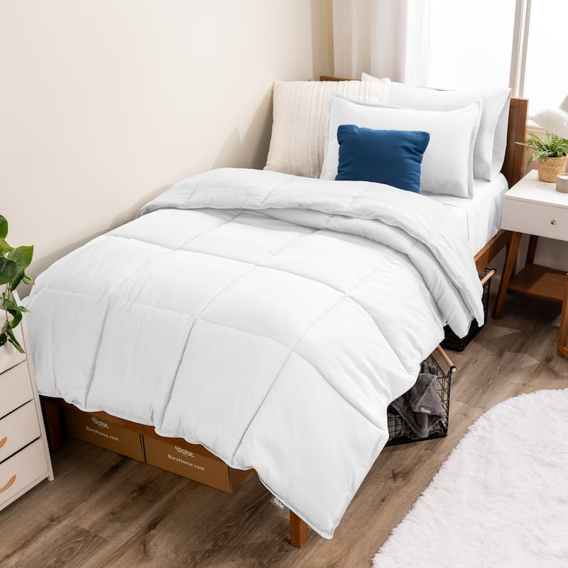 Bare Home Hypoallergenic Down Alternative Comforter Set - Twin - Twin XL - White