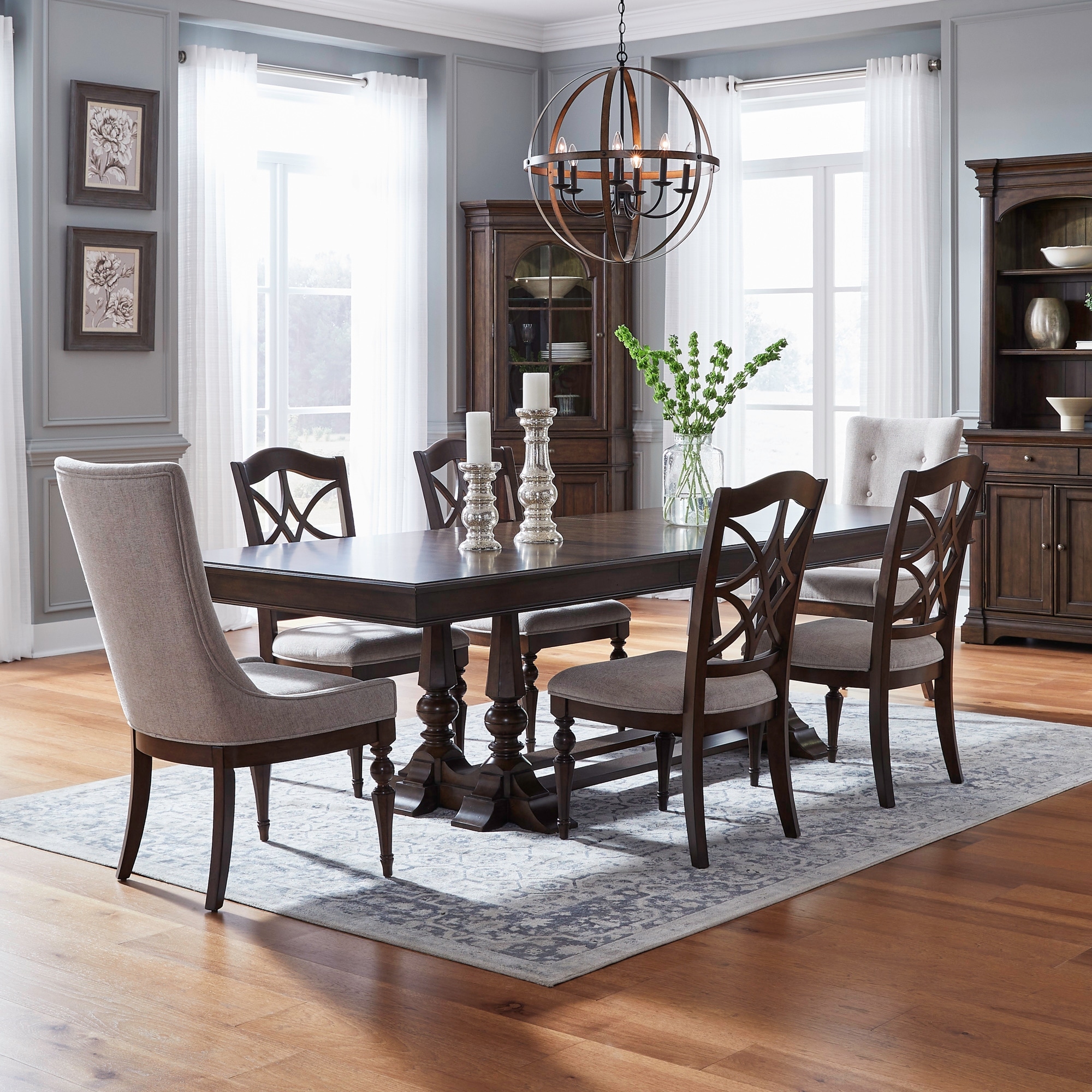 Liberty Furniture Arden Road Trestle Table 5, 7 Piece Dining Sets Satin Cherry