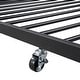 preview thumbnail 14 of 16, Black Full Size Metal Platform Bed with Trundle and House-Shaped Headboard