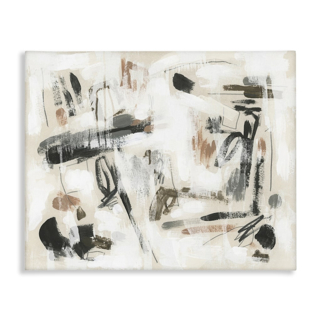 Stupell Subtle Abstract Brush Strokes Canvas Wall Art Design By June Erica Vess