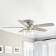 preview thumbnail 1 of 12, 52" Tranistional Glass 3-Light Low Profile Flush Mount Ceiling Fan Chandelier with Remote