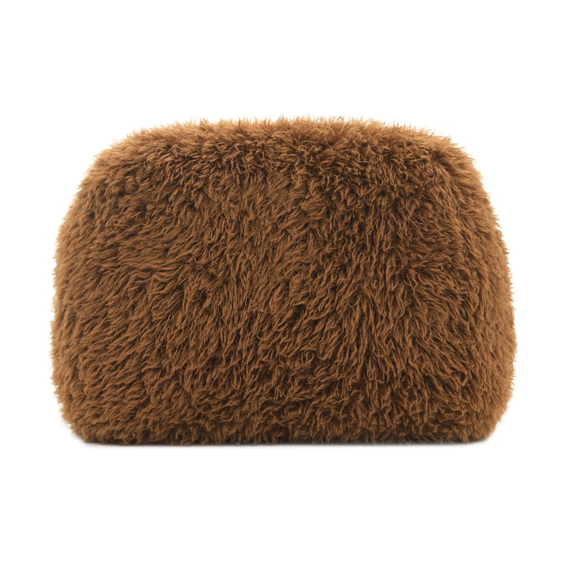 Furniture of America Cynra Modern 45-inch Faux Fur Swivel Arm Chair with Ball Pillow