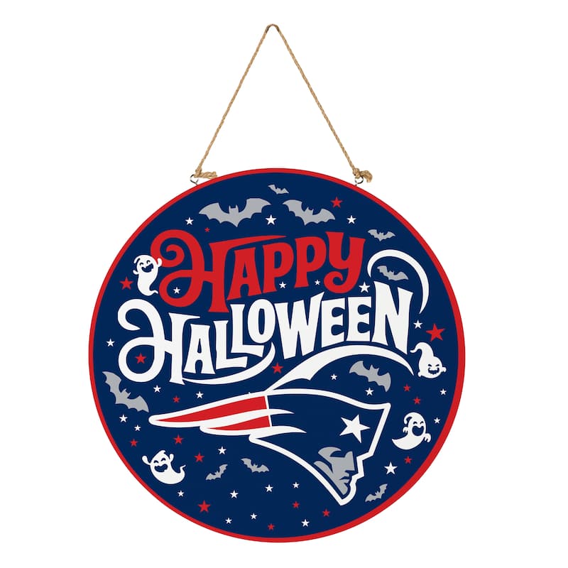 New England Patriots 18" x 18" Halloween Door Décor Wall Sign