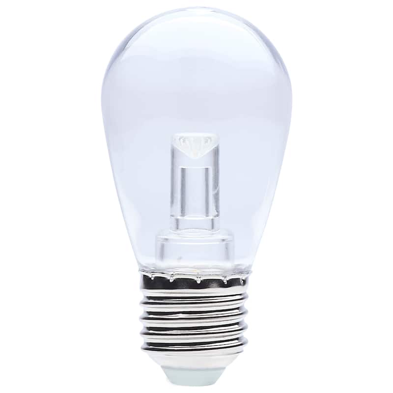 0.5 Watt LED String Light Replacement Lamp S14 Medium Base RGBTW Clear Remote Control 12 Volt 2-Pack - Clear