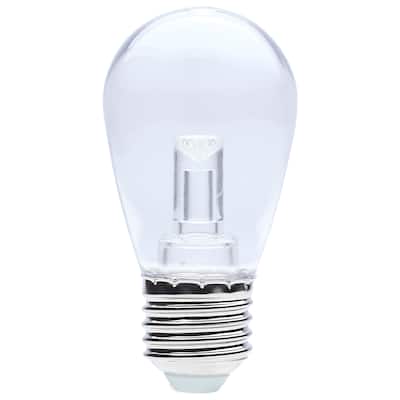 0.5 Watt LED String Light Replacement Lamp S14 Medium Base RGBTW Clear Remote Control 12 Volt 2-Pack