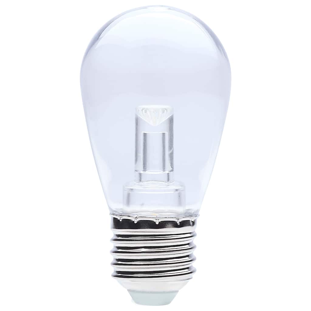 0.5 Watt LED String Light Replacement Lamp S14 Medium Base RGBTW Clear Remote Control 12 Volt 2-Pack