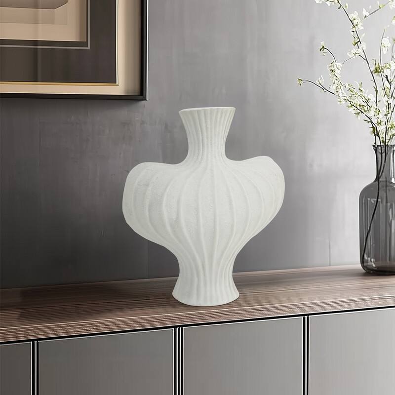 Nordic Boho Flower Vase Heart Shape, Dried Flower Table Centerpiece