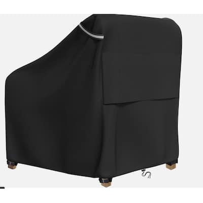 Waterproof Outdoor Chair Covers - Universal Fit for Patio Furniture, Adirondack, Wicker, Rocking & Swivel Chairs (Black)
