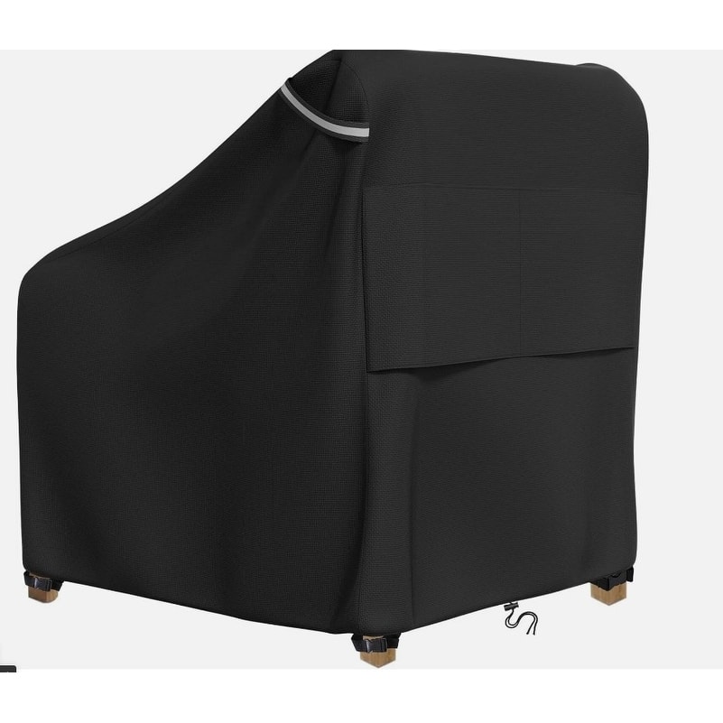 Waterproof Outdoor Chair Covers - Universal Fit for Patio Furniture, Adirondack, Wicker, Rocking & Swivel Chairs (Black)