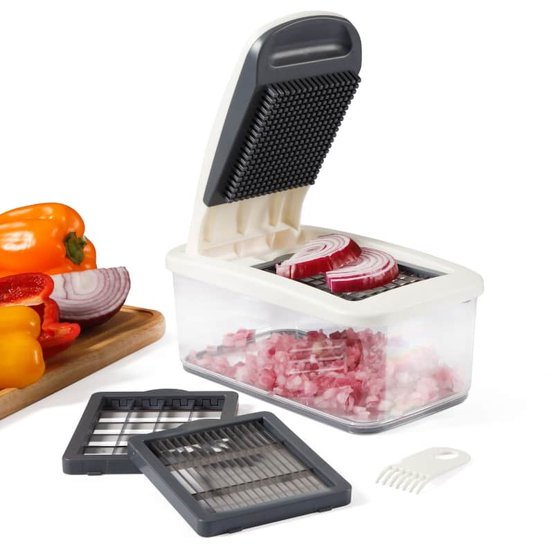 Calphalon Aero 8 in 1 & 5 in 1 Vegatebale Chopper and Dicer, Food Chopper with Container