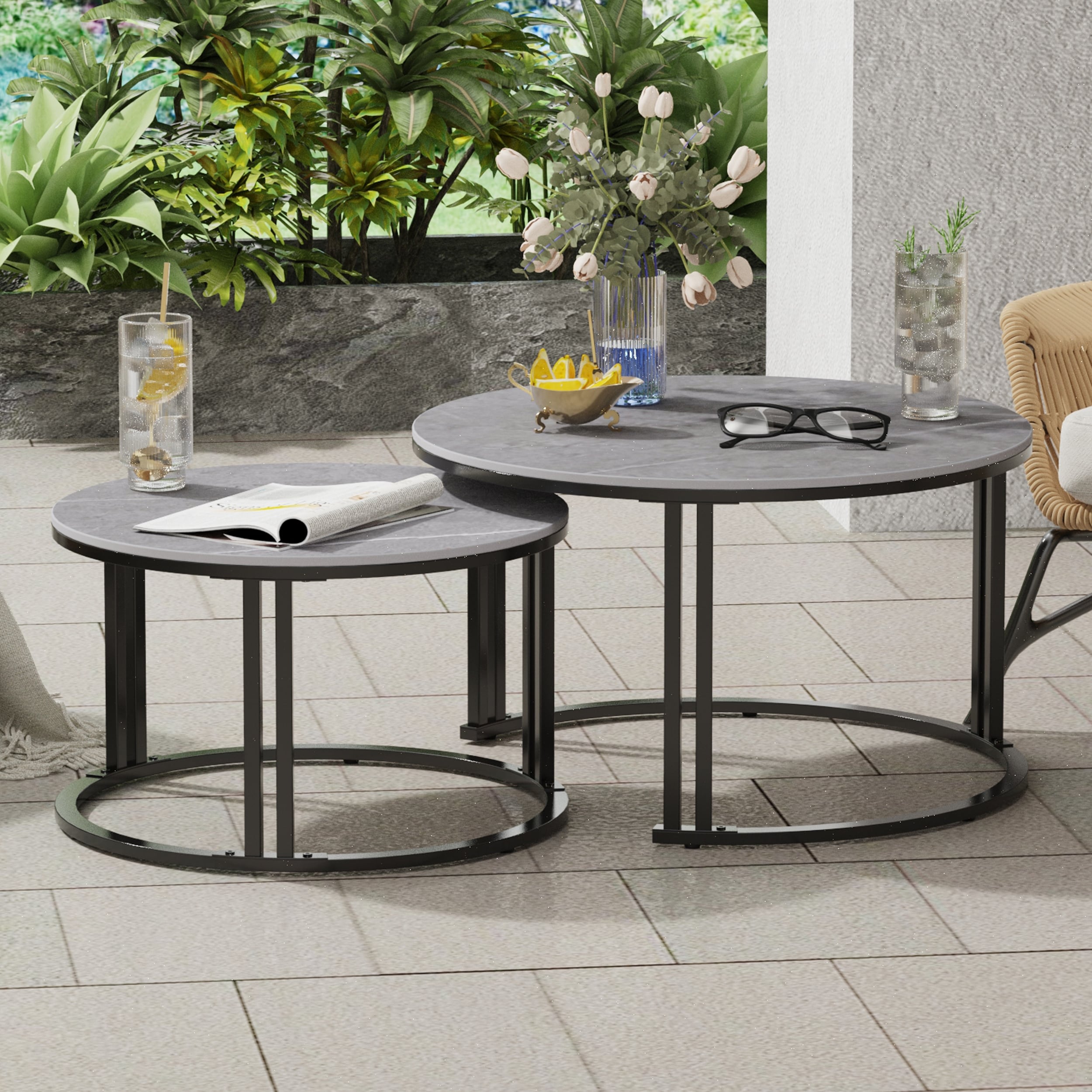 Nesting clearance patio tables