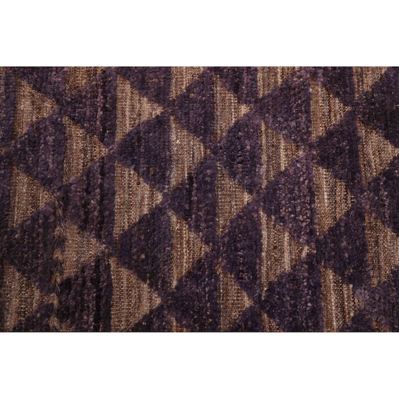 ECARPETGALLERY Hand-knotted Pak Finest Marrakesh Purple Wool Rug - 8'5 x 9'10