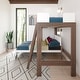 preview thumbnail 6 of 11, Max and Lily Mid-Century Modern L-Shaped Twin over Twin Bunk Bed