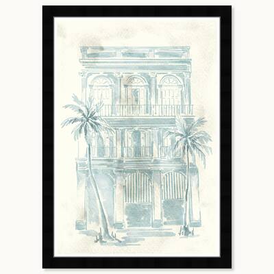 Wynwood Studio Palm Front Balconies Framed Beachfront Coastal Prints