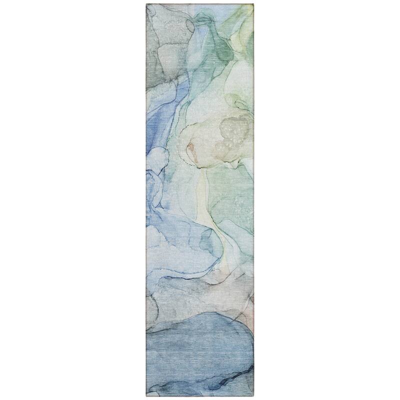 Dava Contemporary Abstract Weather Resistant Versatile Elegance Outdoor Rug