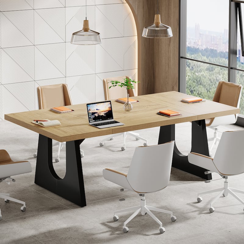 Wood Conference Table Oka Rectangular Office Meeting Room Desk