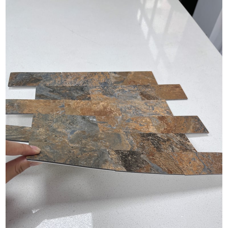 Art3d 11.5"x11.4" Peel and Stick Tile (10-Pack) PVC Composite Laminate Material