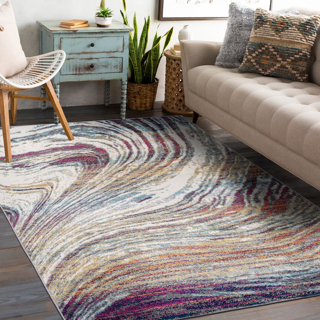 World Rug Gallery Abstract Swirl Area Rug