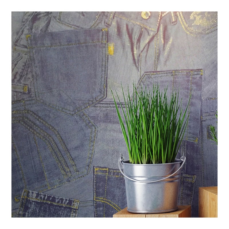 Crown Inky Denim Jean Pocket Wallpaper - 20.5 x 396 x 0.025