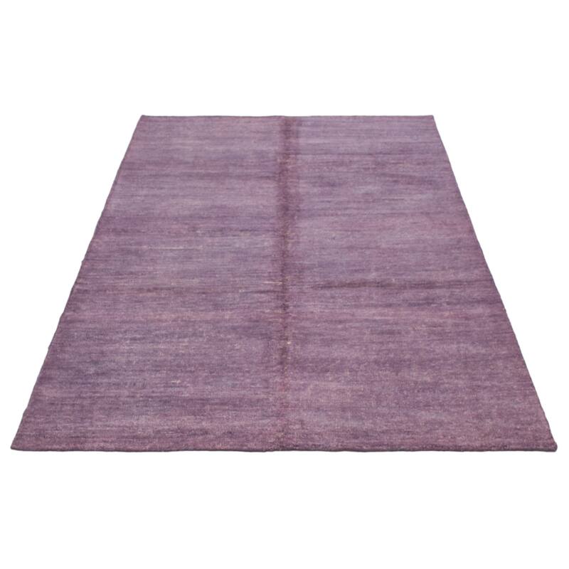ECARPETGALLERY Hand-knotted Loreto Purple Silk Rug - 6'6 x 9'10