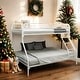 preview thumbnail 2 of 8, Twin-Over-Full Metal Bunk Bed with Enhanced Upper-Level Guardrail