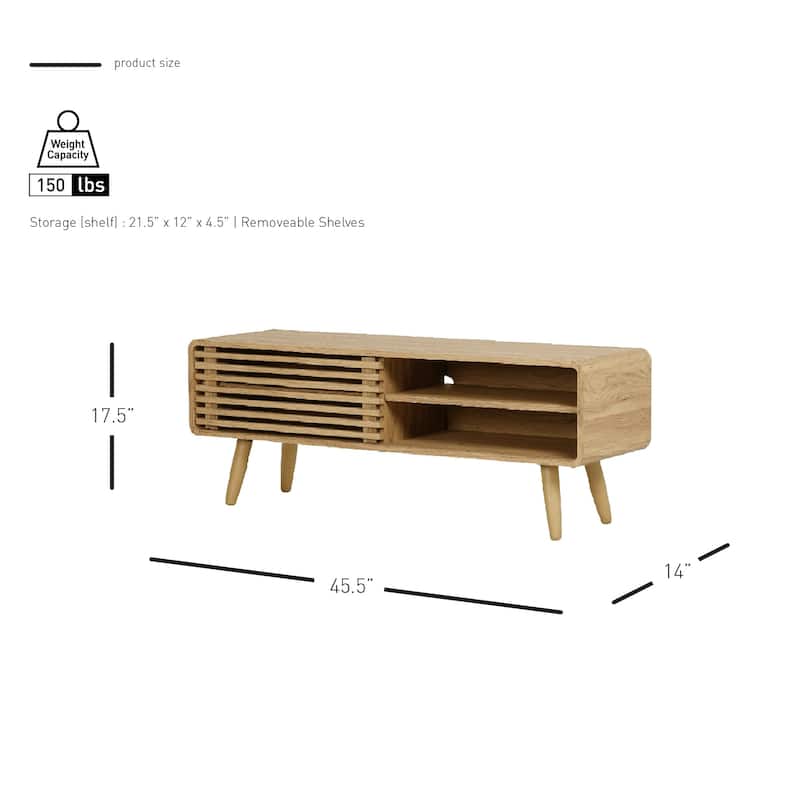 NPD Furniture Wilson 46 Inch KD Slat Low TV Stand
