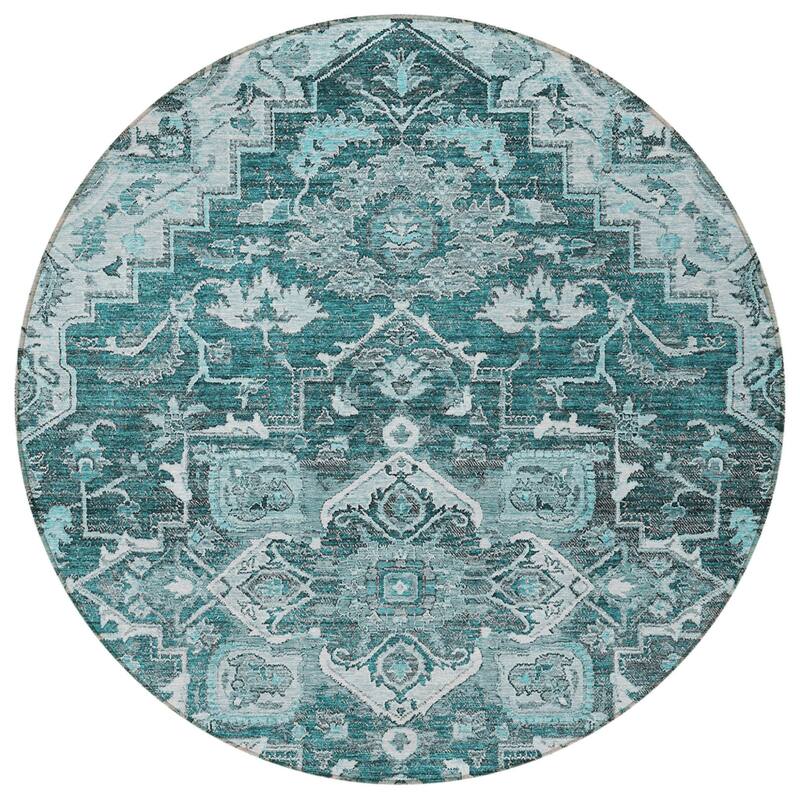 HomeRoots Oriental Traditional Rectangle Outdoor Rug