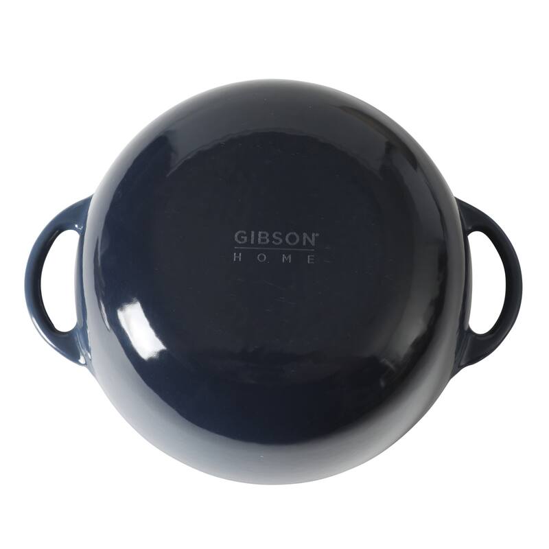 Gibson Home 2.65 Qt Enameled Cast Iron Dutch Oven Pot with Lid - Round, Ideal for Bread Baking & Stews