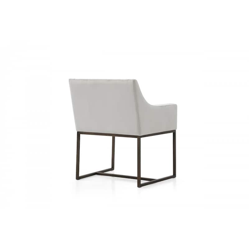 Upholstered Dining Chair with Antiqued Brass Legs for Dining Room - 24” x 24” x 30.70 "