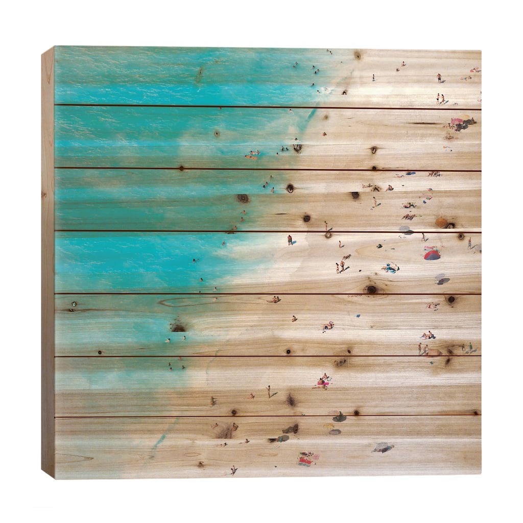 Aerial View Of Myrtos Beach V, Cephalonia, Ionian Islands, Greece Print On Wood by Matteo Colombo - Multi-Color