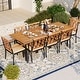 preview thumbnail 4 of 5, Gymax 9 PCS Patio Dining Set w/ 8 Chairs Acacia Wood Table Top