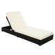 preview thumbnail 50 of 67, Christopher Knight Home - Ian Set of 4 Outdoor Chaise Lounge, Acacia Wood Adjustable Reclining & Water-Resistant Cushion