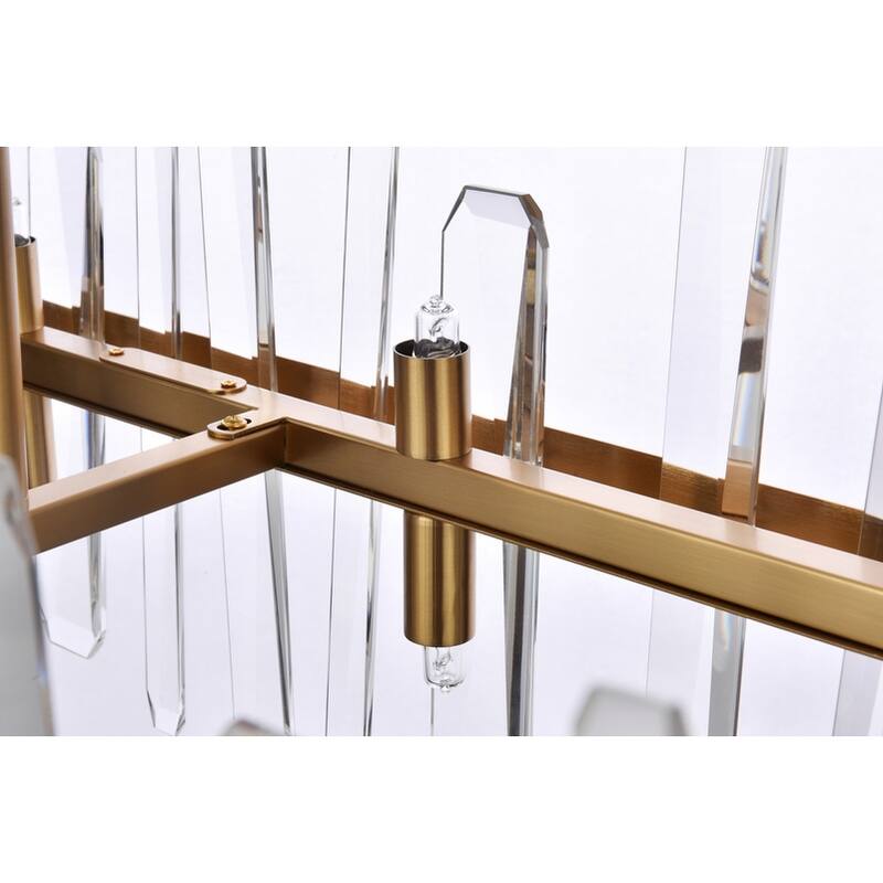Indigo Home 30 inch crystal rectangle chandelier