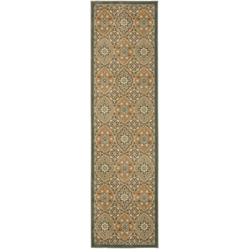SAFAVIEH Treasures Trudel Oriental Rug - 2'2" x 8' Runner - Blue/Gold