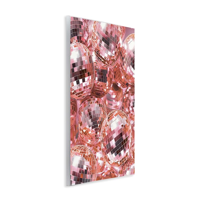 Stupell Pink Disco Ball Pile Wall Plaque Art Design By LSR Design Studio