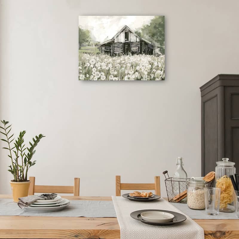 Dandelion Barn By Studio Arts Canvas Art Print