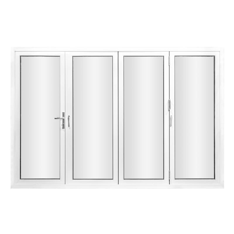 KaMic 120" x 96" 4-Panel Aluminum Patio Folding Door Right to Left-Outswing